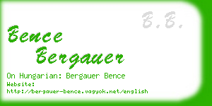 bence bergauer business card